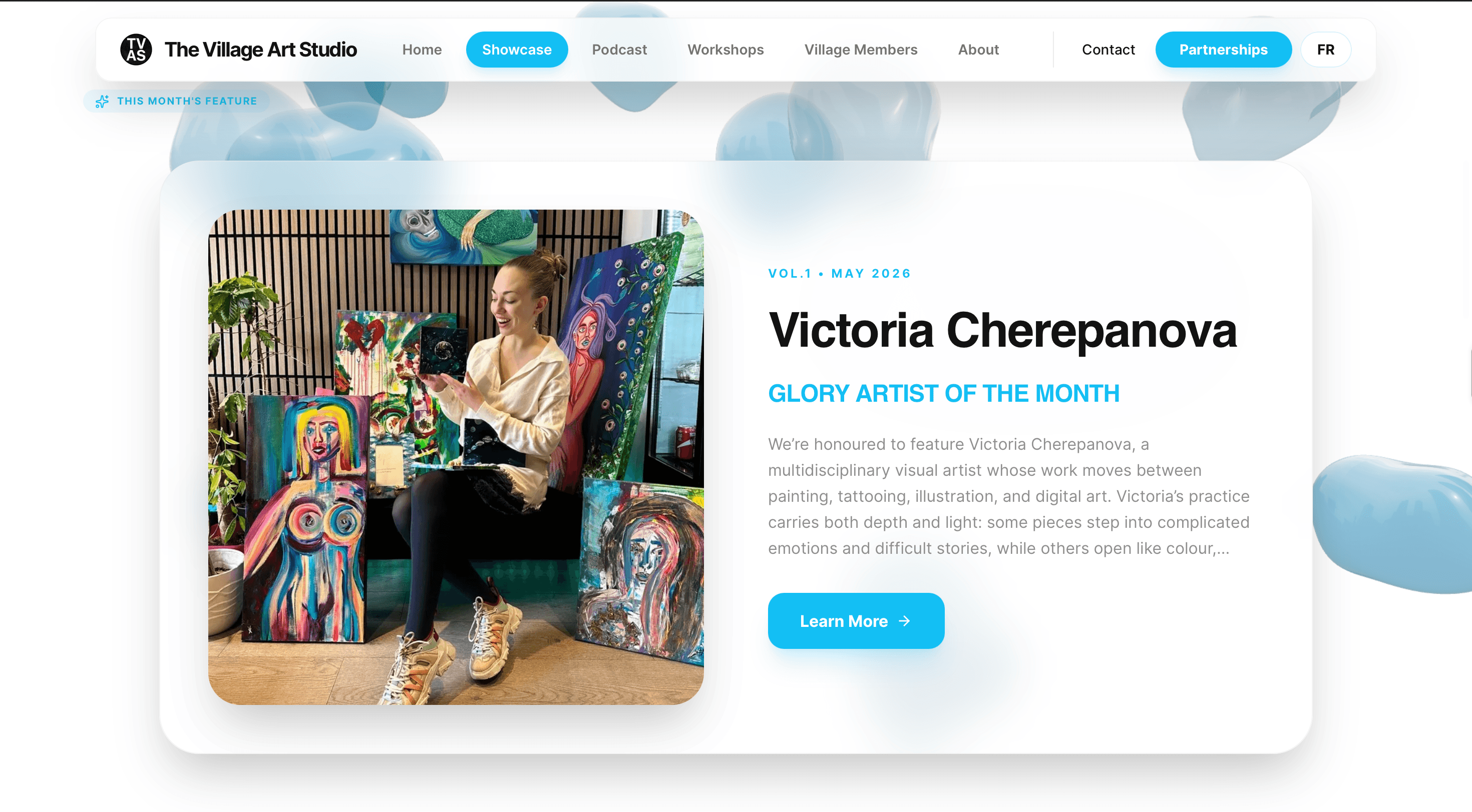 The Village Art Studio Showcase featuring artist spotlight
